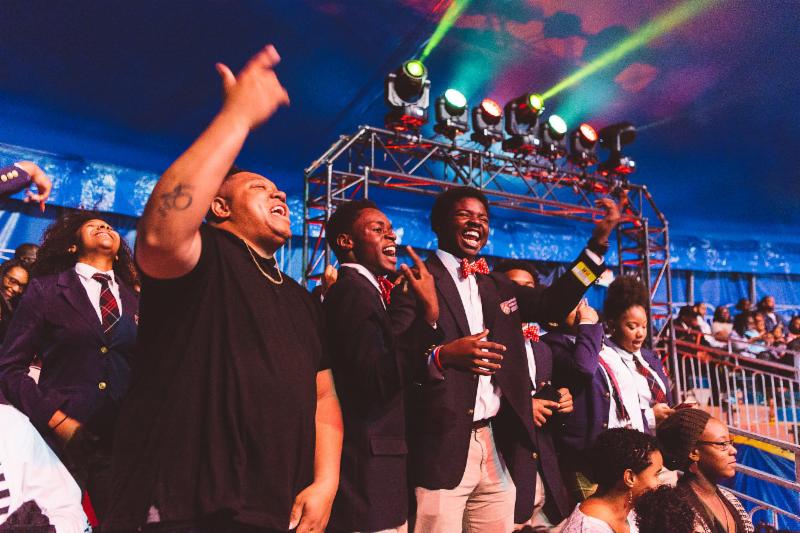 Tedashii Hosts Harvard Debate Council Diversity Program Students at Universoul Circus in Atlanta